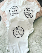 Set 12 Babybodies "Babys erstes Jahr"