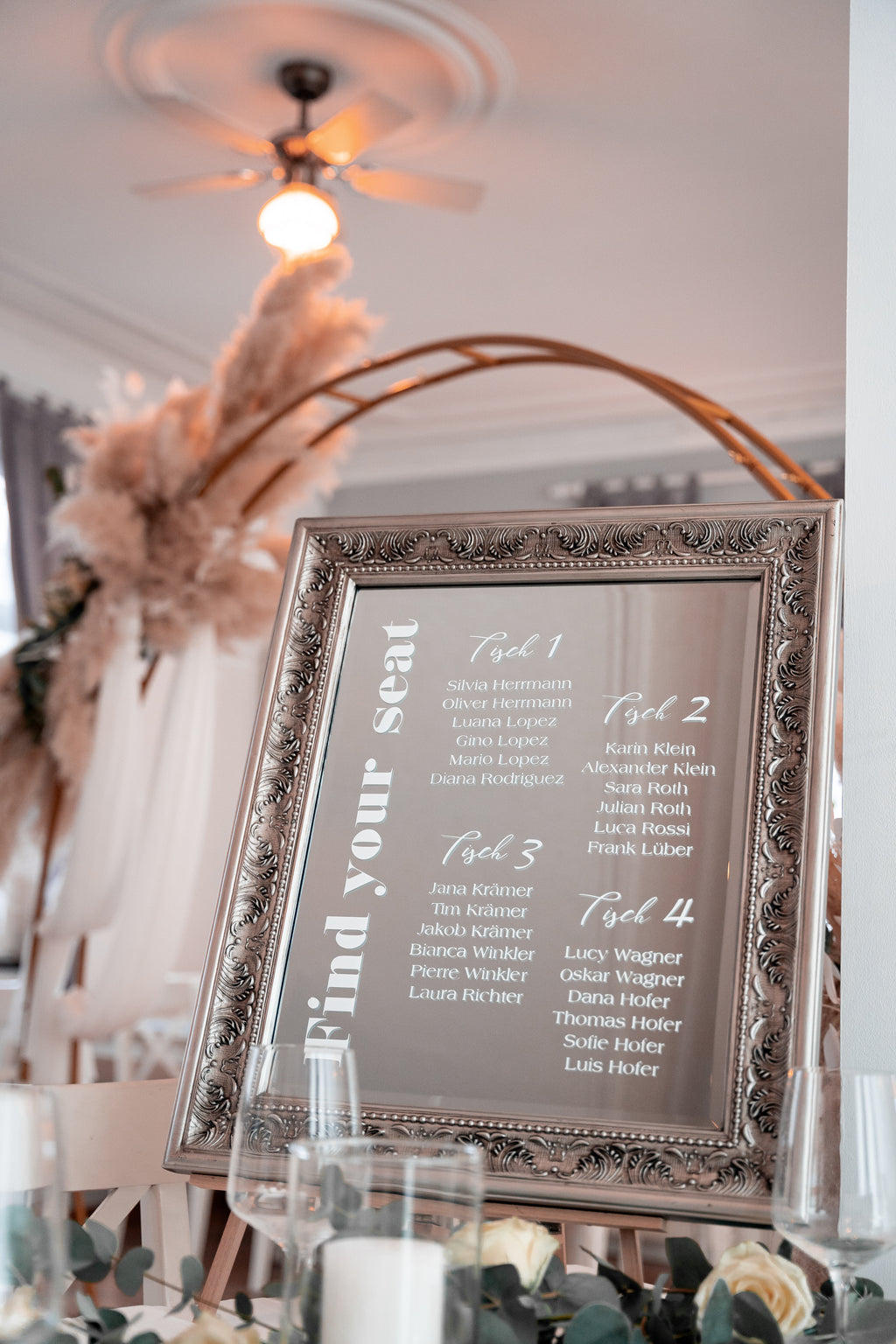 Sitzplan Hochzeit Spiegel