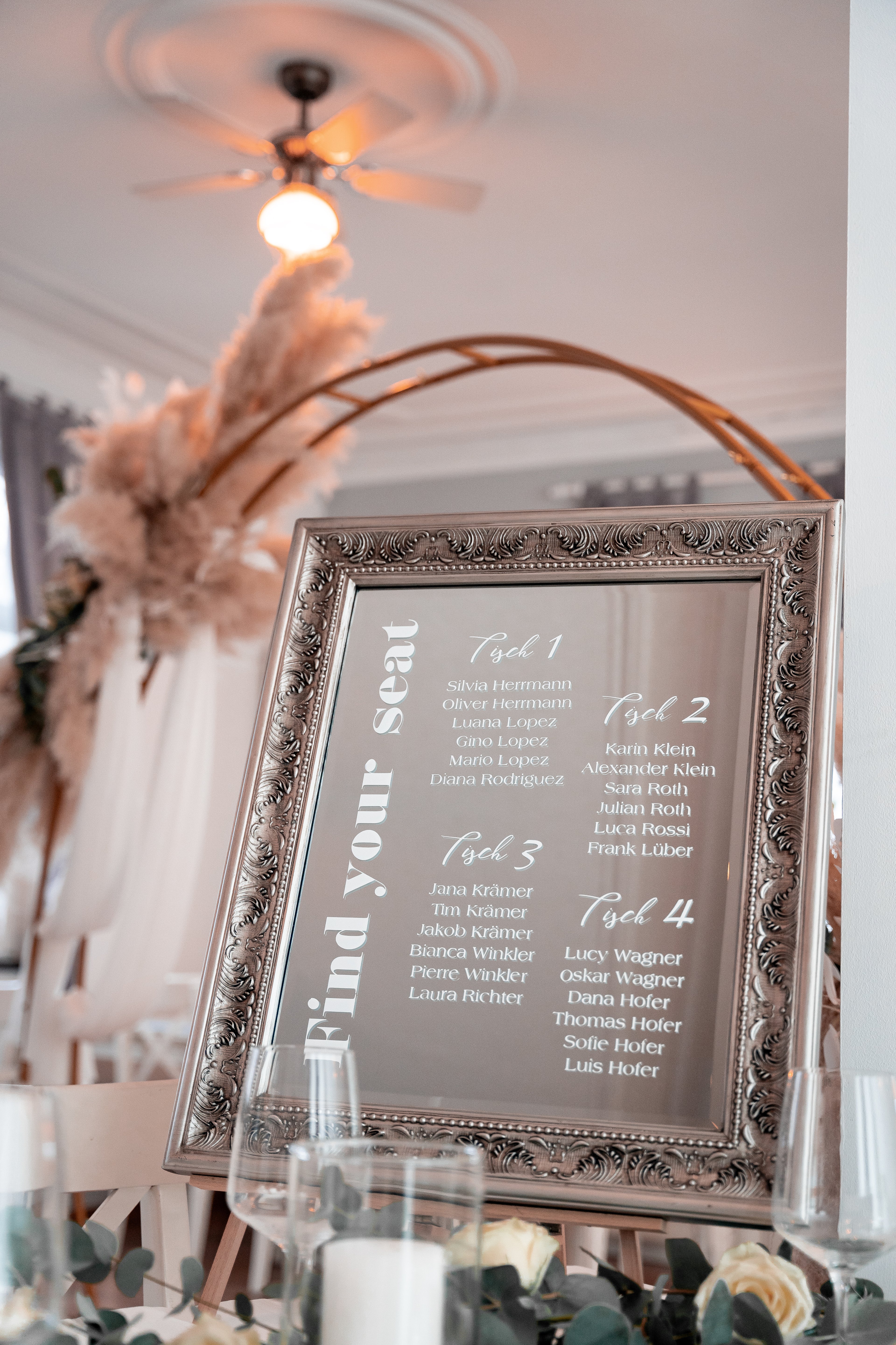 Sitzplan Hochzeit Spiegel