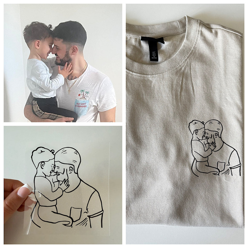 Individuelles Bügelbild nach Foto – personalisiertes Aufbügelmotiv Transferbild – Shirt Deko – Geschenkidee