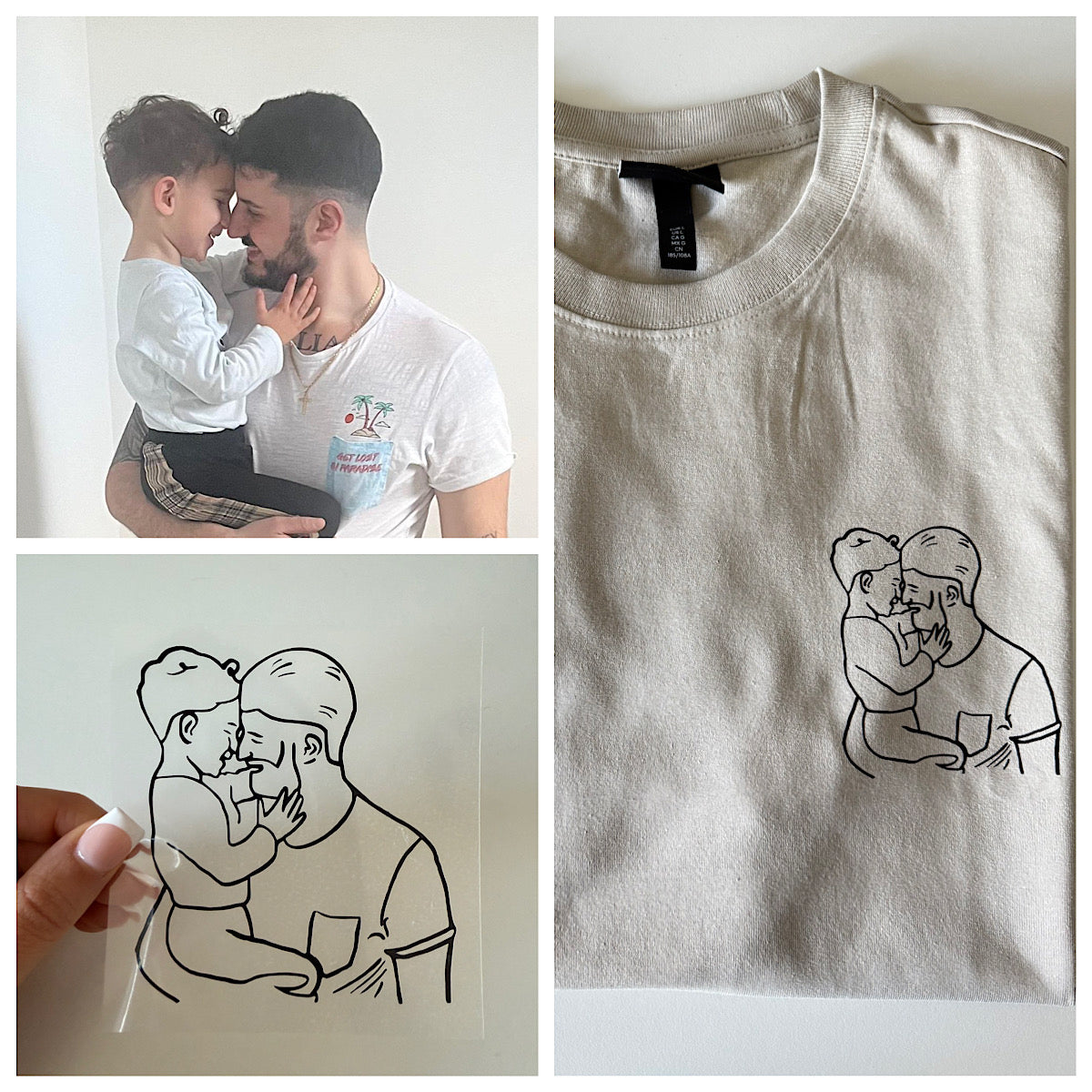 Individuelles Bügelbild nach Foto – personalisiertes Aufbügelmotiv Transferbild – Shirt Deko – Geschenkidee