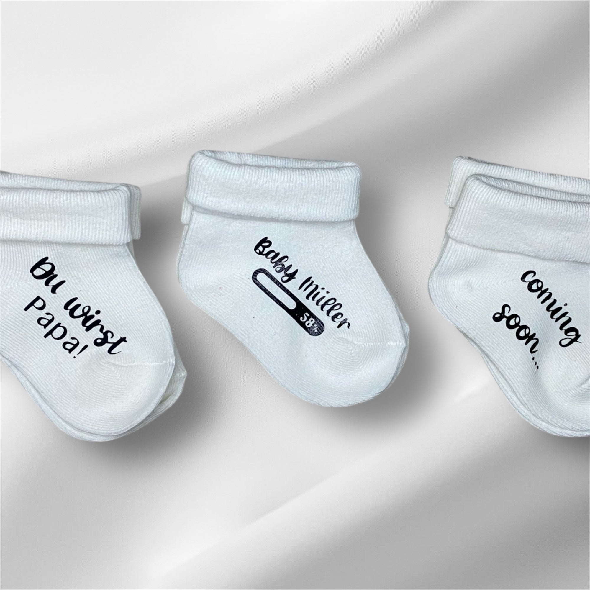 Newborn Babysocken mit Motiv