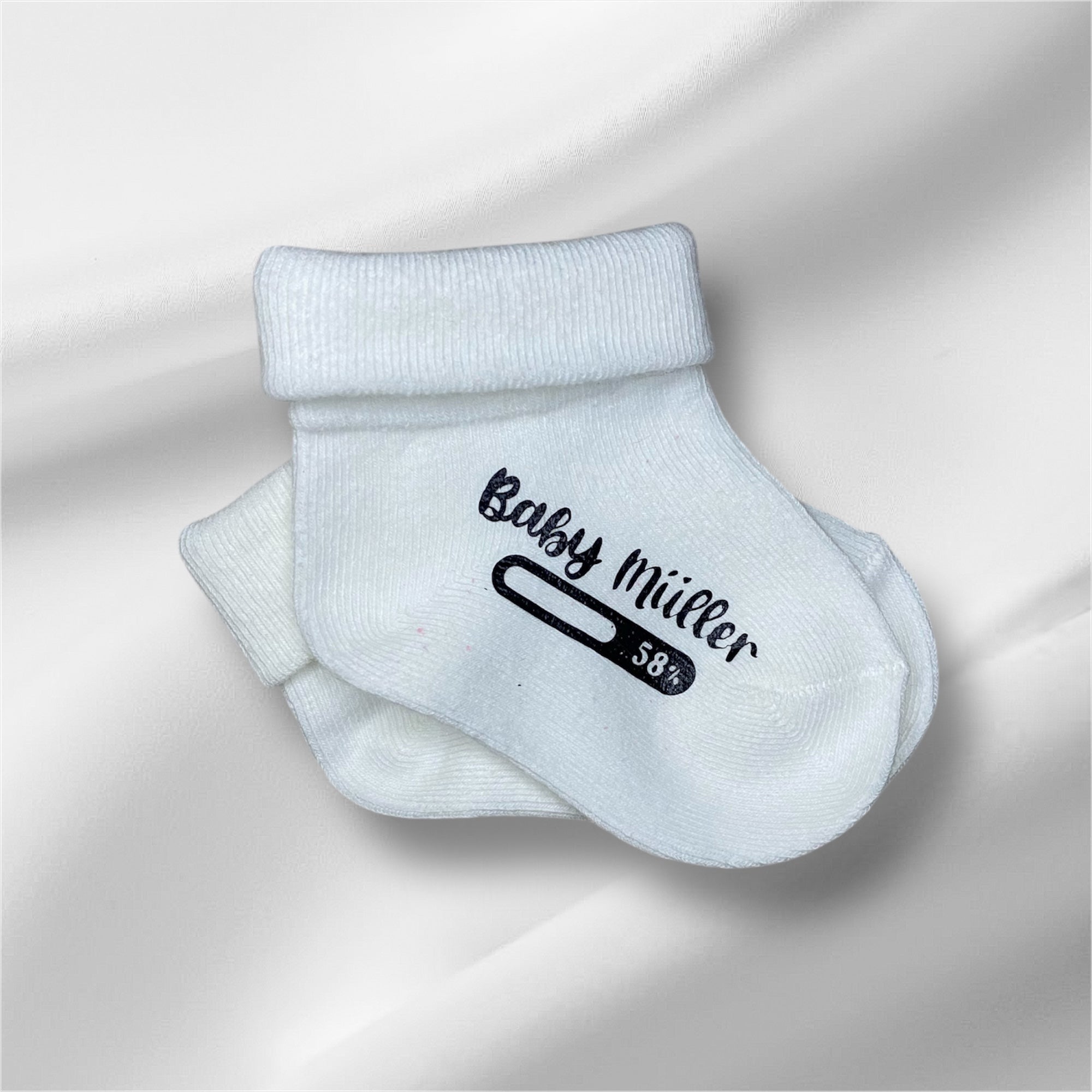 Newborn Babysocken mit Motiv